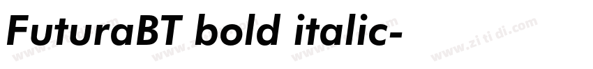 FuturaBT bold italic字体转换